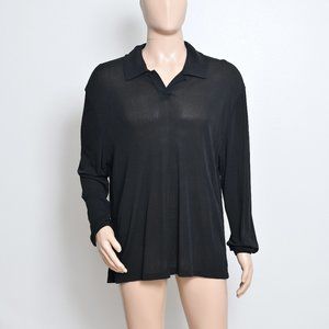 Armani Collezioni Men's Silk Shirt Black